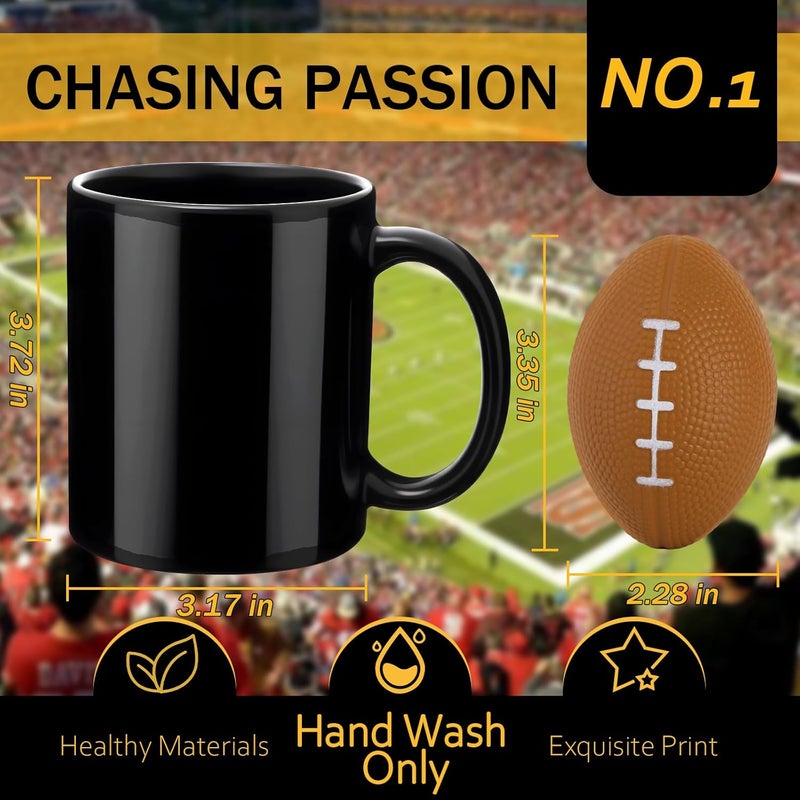 Kiraddle 2 in 1 Football Fan Ceramic Coffee Mug Cup Dallas Themed Merch Shop Men Women Sport Stuff Gear Apparel Cowboys Team Desk Gag Decor Accessories Collectible Merchandise Dad Cool Birthday Christmas Gift - Image 2